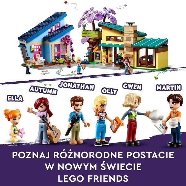Блоковий конструктор LEGO Friends Родинні будинки Оллі й Пейслі (42620) 613331 фото