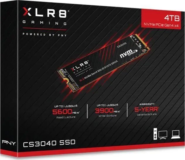 SSD накопитель PNY XLR8 CS3040 4 TB (M280CS3040-4TB-RB) 000940 фото