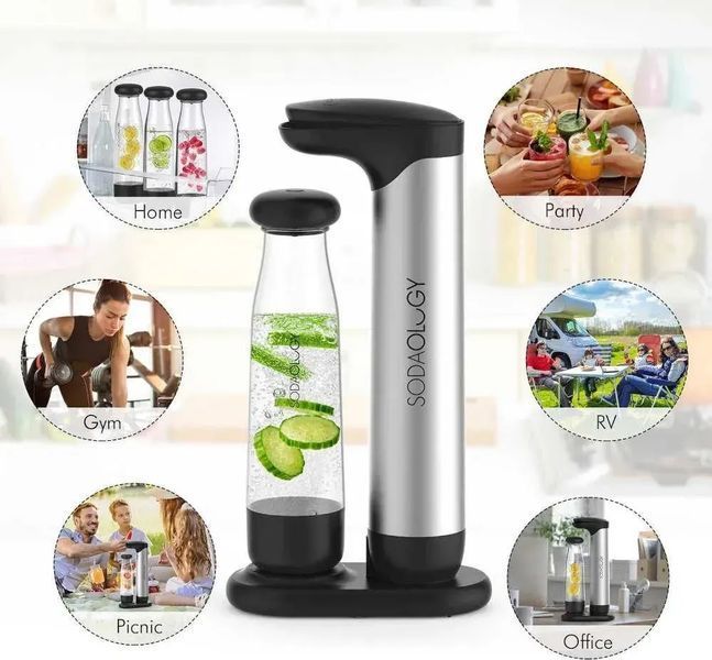 Сифон для газування води Sodaology AllFizz Silver 610625 фото