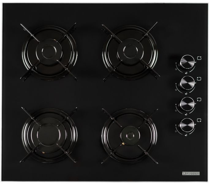 Газова плита SMITH&BROWN SHO-G461-BP4 Чорне скло 493059 фото
