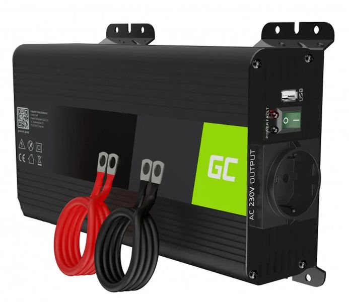 Преобразователь (инвертор) Green Cell PRO 12V 230V 500W/1000W (INVGC16) 477279 фото