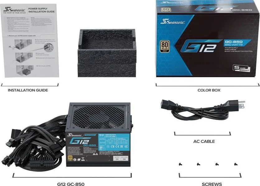 Блок живлення SeaSonic 850W G12 (G12 GC-850) 001131 фото