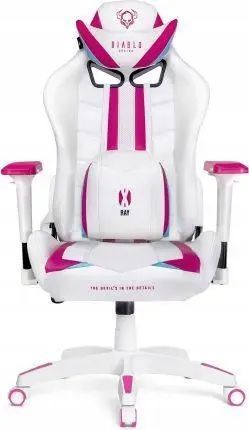 Компьютерное кресло для геймера Diablo X-Ray Normal Size White-Pink 018988 фото