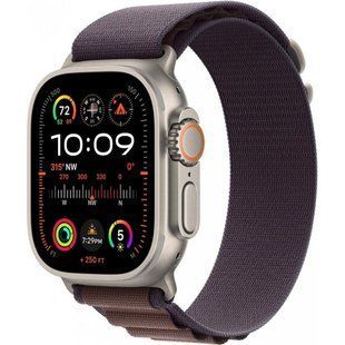 Смарт-годинник Apple Watch Ultra 2 GPS + Cellular 49mm Titanium Case with Indigo Alpine Loop - Large (MREW3) 035258 фото