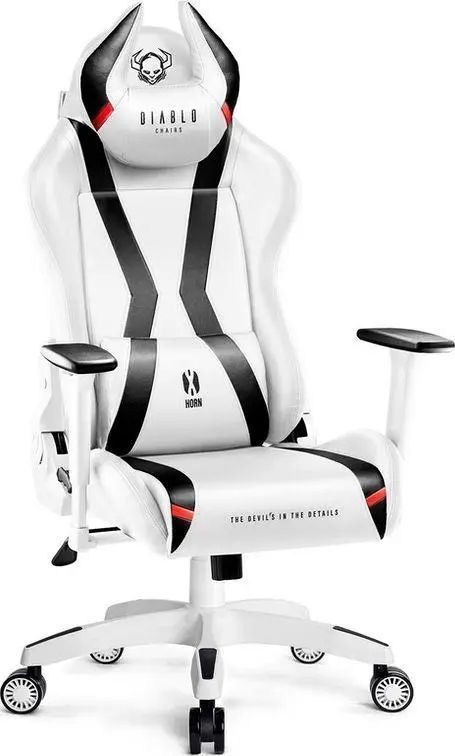 Компьютерное кресло для геймера Diablo Chairs X-Horn 2.0 Normal Size White 018938 фото
