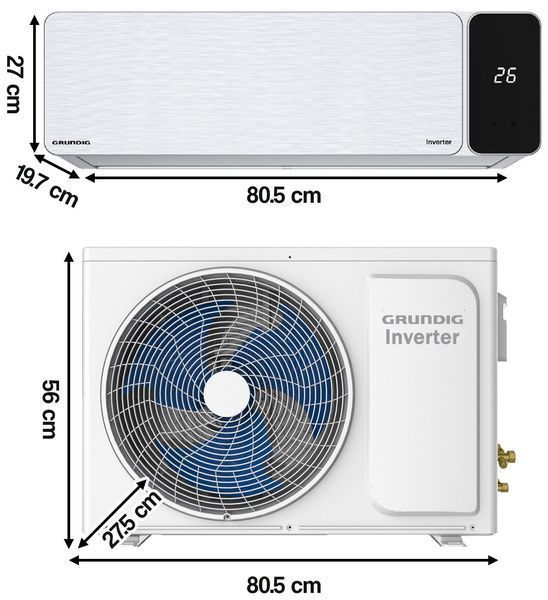 Сплит-система, тепловой насос воздух-воздух GRUNDIG GEEPWE090 с услугами по монтажу 2072435 фото
