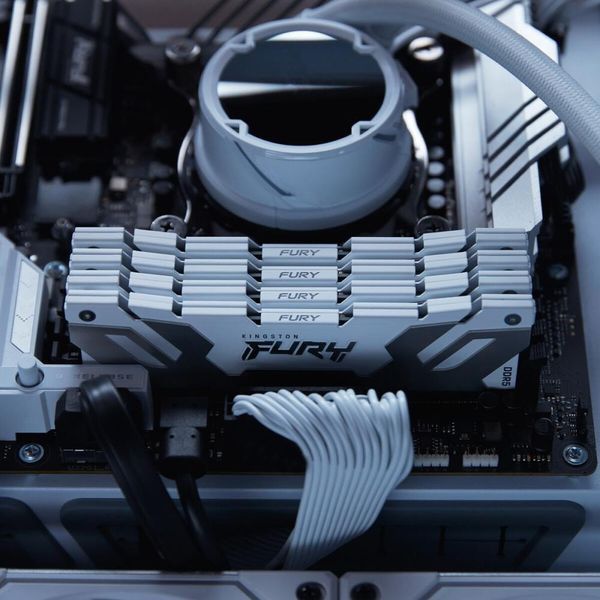 Пам'ять для настільних комп'ютерів Kingston FURY 64 GB (2x32GB) DDR5 6000 MHz Renegade White/Silver (KF560C32RWK2-64) 033851 фото