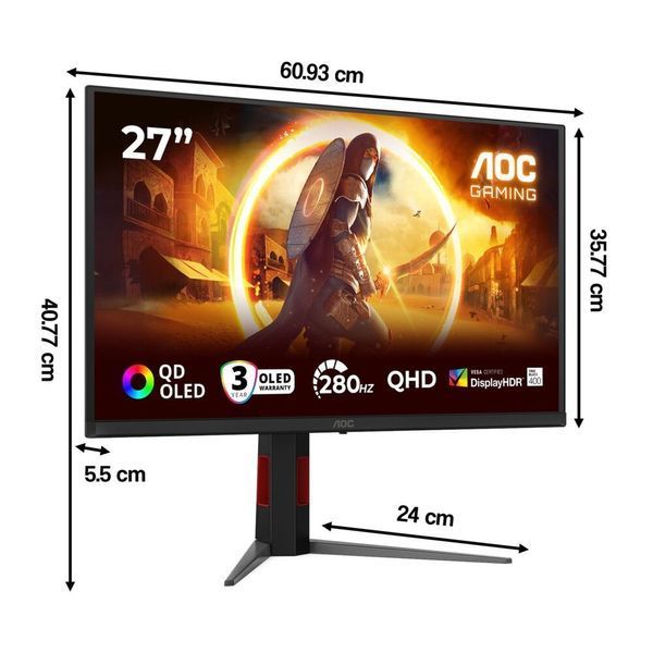 Монитор AOC Q27G4ZD 27" 2560x1440px QD-OLED 280 Гц 0.03 мс [GTG] 2110342 фото