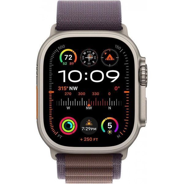 Смарт-годинник Apple Watch Ultra 2 GPS + Cellular 49mm Titanium Case with Indigo Alpine Loop - Large (MREW3) 035258 фото