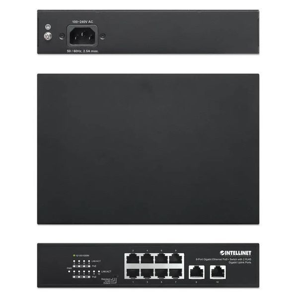 Комутатор некерований Intellinet IPS-08G02-120W (561402) 018117 фото