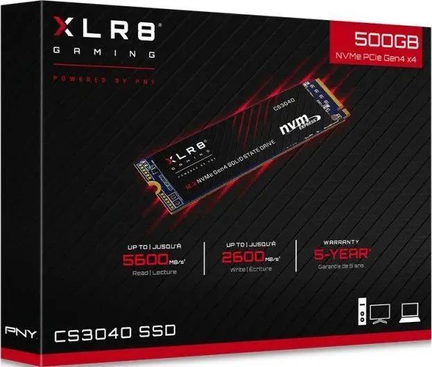 SSD накопичувач PNY XLR8 CS3040 500 GB (M280CS3040-500-RB) 000941 фото