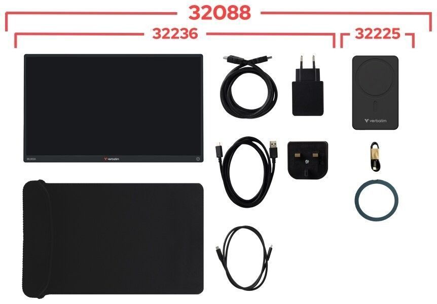 Монитор VERBATIM Light 14" 1920x1080 IPS + Powerbank 2087816 фото