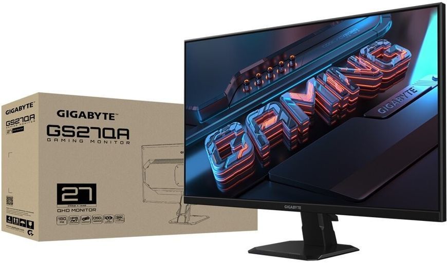 Монітор GIGABYTE GS27QA 27" 2560x1440px IPS 180Hz 1 ms [MPRT] 2070004 фото