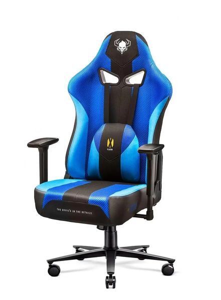 Комп'ютерне крісло для геймера Diablo Chairs X-Player 2,0 Normal Size Black/Blue 019375 фото