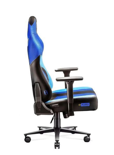 Комп'ютерне крісло для геймера Diablo Chairs X-Player 2,0 Normal Size Black/Blue 019375 фото