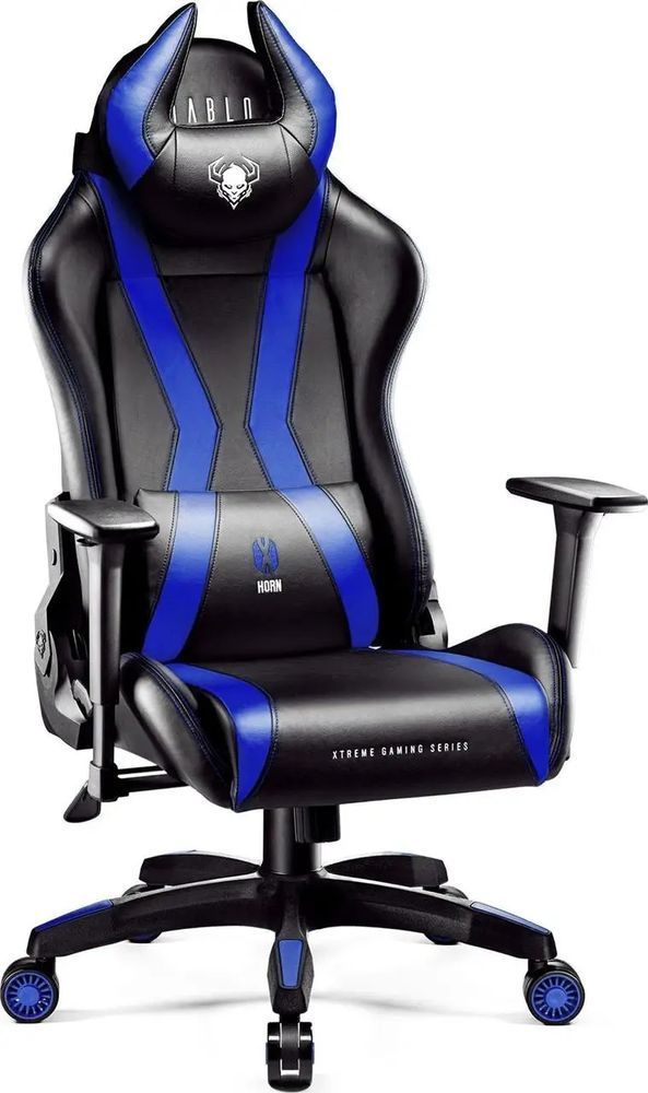 Компьютерное кресло для геймера Diablo Chairs X-Horn Large Black/Blue 018939 фото