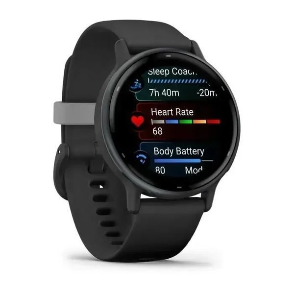 Смарт-годинник Garmin Vivoactive 5 Slate Aluminum Bezel with Black Case and Silicone Band (010-02862-10/50/5A) 612686 фото
