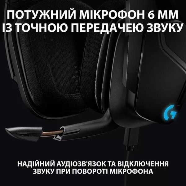 Навушники з мікрофоном Logitech G635 (981-000750) 029780 фото