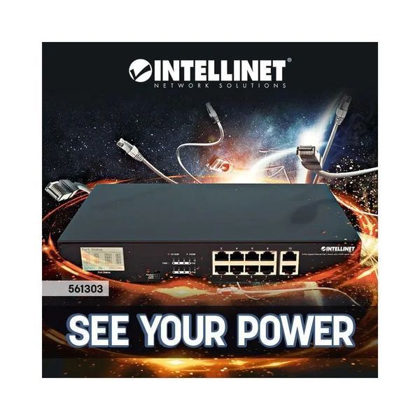 Коммутатор неуправляемый Intellinet IPS-08G02-120W-L (561303) 018118 фото