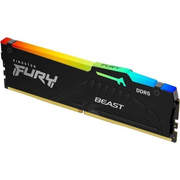 Пам'ять для настільних комп'ютерів Kingston FURY 32 GB (2x16GB) DDR5 5600 MHz FURY Beast RGB (KF556C36BBEAK2-32) 033752 фото