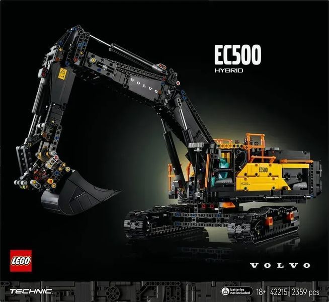 Блочный конструктор LEGO Technic Экскаватор Volvo EC500 Hybrid (42215) 613515 фото