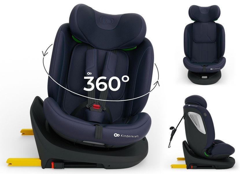 Автокрісло KINDERKRAFT I-Grow 2 Plus I-Size 40-150 см (0-36 кг) Темно-синій 2127238 фото