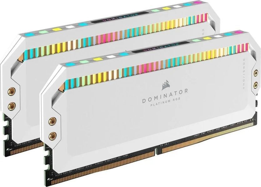 Пам'ять для настільних комп'ютерів Corsair 32 GB (2x16GB) DDR5 6200 MHz Dominator Platinum RGB White (CMT32GX5M2X6200C36W) 026390 фото