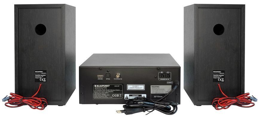 Вежа BLAUPUNKT MS30.2BT чорна, HDMI ARC, відтворення CD/-R/-RW, Bluetooth, тюнер FM з цифровим синтезом PLL, вхід USB 2022127 фото