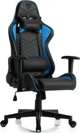 Компьютерное кресло для геймера Sense7 Spellcaster Black-Blue 019140 фото