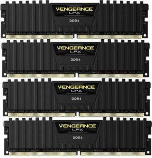 Пам'ять для настільних комп'ютерів Corsair 32 GB (4x8GB) DDR4 2666 MHz Vengeance LPX (CMK32GX4M4A2666C16) 026391 фото