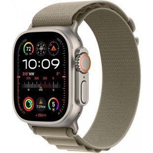Смарт-годинник Apple Watch Ultra 2 GPS + Cellular 49mm Titanium Case with Olive Alpine Loop - Small (MREX3/MRFH3) 035260 фото