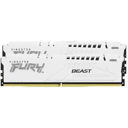 Пам'ять для настільних комп'ютерів Kingston FURY 64 GB (2x32GB) DDR5 6400 MHz Beast White (KF564C32BWK2-64) 033853 фото