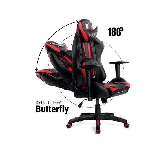Компьютерное кресло для геймера Diablo Chairs X-Ray L red 019376 фото