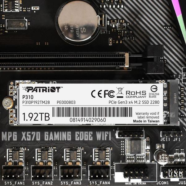 SSD накопитель PATRIOT P310 1.92 TB (P310P192TM28) 001970 фото