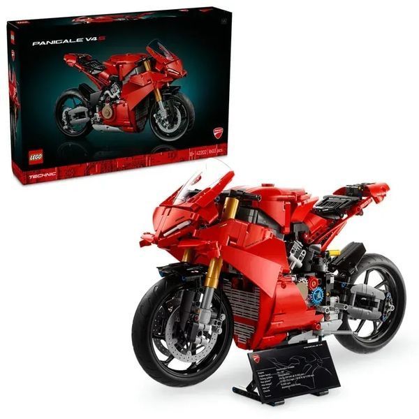 Блоковий конструктор LEGO Technic Мотоцикл Ducati Panigale V4 S 1603 деталі (42202) 613450 фото