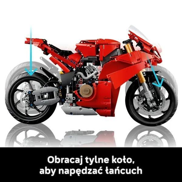 Блоковий конструктор LEGO Technic Мотоцикл Ducati Panigale V4 S 1603 деталі (42202) 613450 фото
