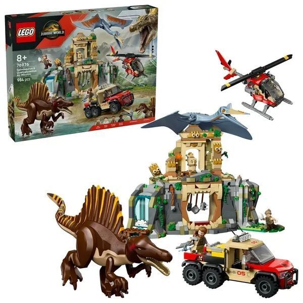Блочный конструктор LEGO Jurassic World Воздушная миссия со спинозавром и кетцалькоатлем (76976) 613415 фото