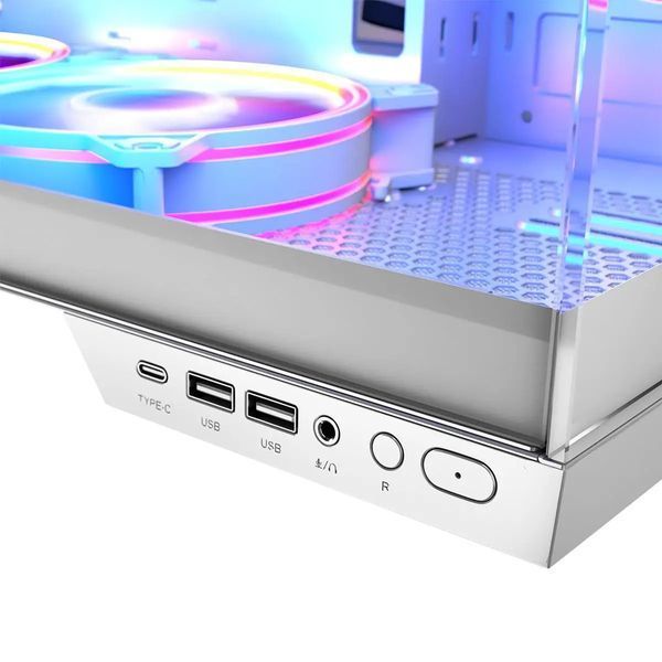 Корпус Modecom Volcano Panorama Apex ARGB 3F Midi White (AT-PANORAMA-3F-ARGB-20-000000-0002) 018049 фото