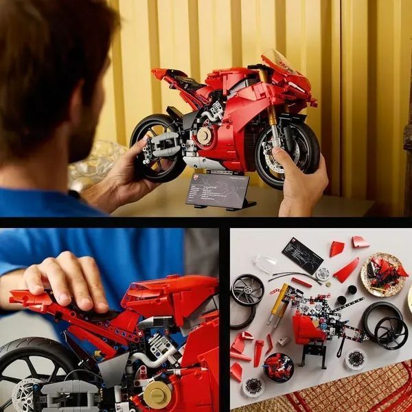 Блоковий конструктор LEGO Technic Мотоцикл Ducati Panigale V4 S 1603 деталі (42202) 613450 фото