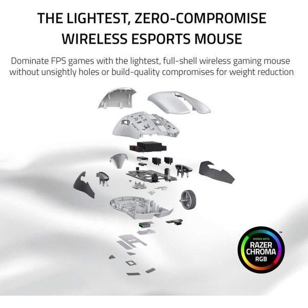 мышь Razer Viper Ultimate Wireless & Mouse Dock Mercury White (RZ01-03050400-R3M1) 024027 фото