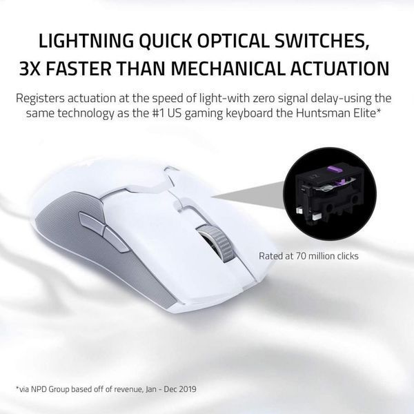 мышь Razer Viper Ultimate Wireless & Mouse Dock Mercury White (RZ01-03050400-R3M1) 024027 фото