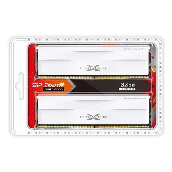 Память для настольных компьютеров Silicon Power 32 GB (2x16GB) DDR5 6000 MHz Xpower Zenith Gaming White (SP032GXLWU60AFDG) 033058 фото