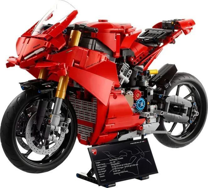 Блоковий конструктор LEGO Technic Мотоцикл Ducati Panigale V4 S 1603 деталі (42202) 613450 фото
