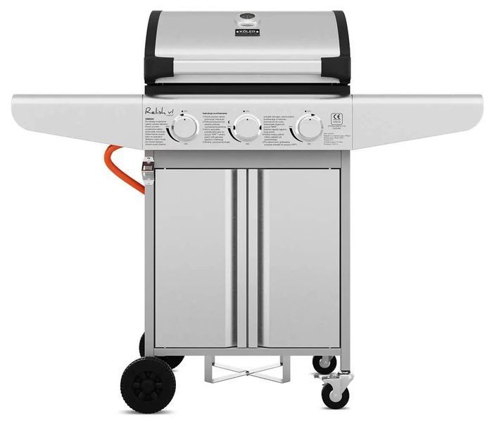 Гриль садовий газовий KOLER Relish v1 Compact Сріблястий 9.6 кВт 47 x 40 см 187761 фото