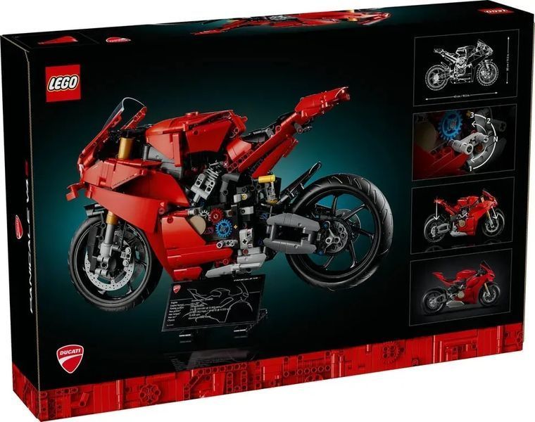 Блоковий конструктор LEGO Technic Мотоцикл Ducati Panigale V4 S 1603 деталі (42202) 613450 фото