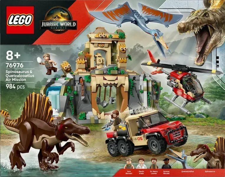 Блочный конструктор LEGO Jurassic World Воздушная миссия со спинозавром и кетцалькоатлем (76976) 613415 фото