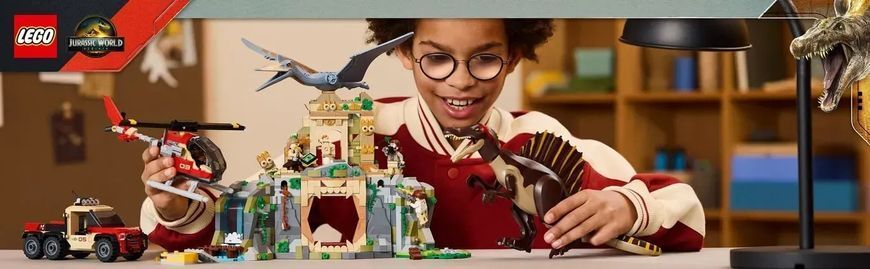 Блочный конструктор LEGO Jurassic World Воздушная миссия со спинозавром и кетцалькоатлем (76976) 613415 фото