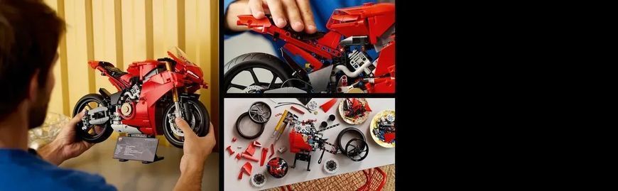 Блоковий конструктор LEGO Technic Мотоцикл Ducati Panigale V4 S 1603 деталі (42202) 613450 фото