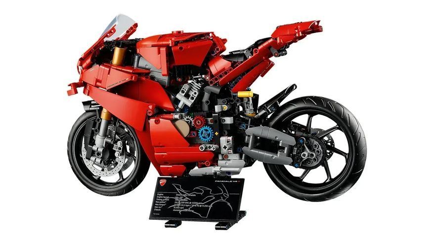 Блоковий конструктор LEGO Technic Мотоцикл Ducati Panigale V4 S 1603 деталі (42202) 613450 фото