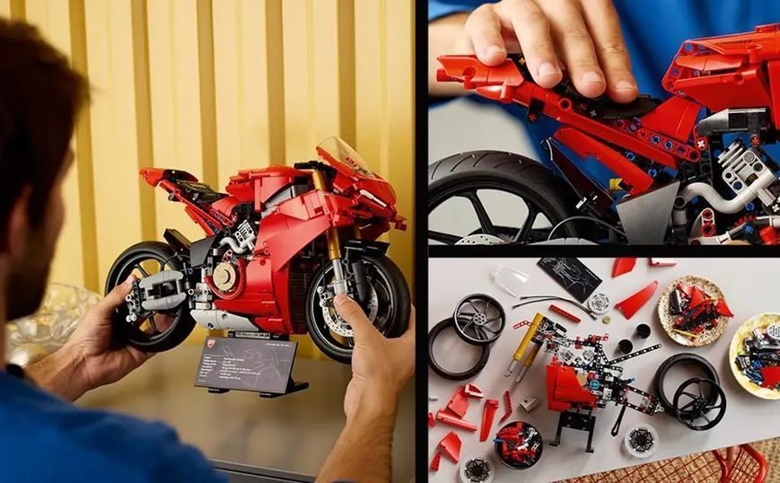 Блоковий конструктор LEGO Technic Мотоцикл Ducati Panigale V4 S 1603 деталі (42202) 613450 фото